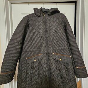 Weatherproof Quilted Hooded Coat